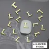 X41 novo dourado 26 letras em inglês joias para unhas atacado simples tridimensional liga metálica diy decoração de unhas