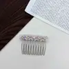Pente de Cabelo Flor de Strass Pérola Coreana Grampo de Cabelo Acessório de Cabelo Pente de Cabelo Fazer Coque Ornamento de Cabelo Versátil Acessório Inserível