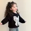 Ropa Nueva para Niñas 2026 Otoño Estilo Universitario Sudadera con Lazo y Lunares para Bebés y Niños Pequeños, Primavera y Otoño Manga Larga Estilo de Moda