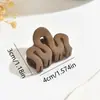 Pinza para el pelo de onda media de 4 cm Pinza de agarre para coleta alta coreana europea y americana Pinza de tiburón lateral Color marrón leche esmerilado Pinza para el pelo