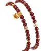 Tienda de Fábrica Auténtico Pulsera Natural de Cinabrio con Amuleto Atractor de Fortuna, Lujo Ligero Nicho Exquisito Modelo Poco Popular Disponible para Mayorista