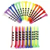 Prego de plástico para bola de golfe 70/83mm cor mista 4 garras listrado tee de bola tee de bola tee de bola acessórios de golfe suprimentos