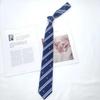 Corbata Azul Estilo Universitario jk Camisa Holgada Sin Golpes Accesorios Ropa Académica Rayada Japonesa Corbata de Lazo Mano Femenina Golpea Masculino dk