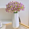 Arreglo de Flores Artificiales de Goma Suave Estilo Pastoral de Gypsophila para Decoración Floral de Boda, Adorno de Ramo de Flores de Plástico, Venta al por Mayor de Una Pieza