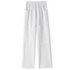 Calça Banana de Corte Estreito para Mulheres, Novidades Início do Outono 2026, Tamanho Petite, Forrada com Fleece, Cintura Alta, Esportiva Casual de Perna Reta, Calça de Moletom Wide-Leg