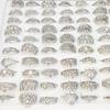 Venta directa de fábrica, anillo de aleación mixta de corona de diamantes multiestilo, puesto de venta al por mayor de comercio exterior, tienda de 10 yuanes