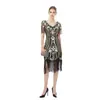 Vestido de Casamento Retrô 1920 Europeu e Americano Vestido de Madrinha Transfronteiriço Europeu e Americano Vestido Curto Bordado com Lantejoulas Vestido de Noite Vestido