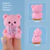 Decoración de accesorio de figura de animal de oso lindo y creativo de paisaje en miniatura de dibujos animados, adorno de resina para escritorio de oficina
