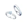 Anillos de Pareja Camelia Latido del Corazón para Mujer Hombre ins Un Par Lujo Ligero Diseño de Nicho Alianzas de Boda Regalo del Día de San Valentín