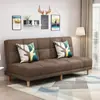 Sofá cama moderno en forma de L para apartamento pequeño, sofá largo de doble uso integrado, en stock, cama plegable doble