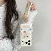 Oso de Dibujos Animados Hinchado con Textura de Cuero Compatible con Funda de Teléfono Apple 18 iPhone 17promax Correa 15 Anti-caídas 16 Duro