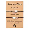Pulsera de Amistad Corazón de Acero Inoxidable Madre e Hija Transfronteriza con Tarjeta, Pulsera de Amor de Acero Inoxidable