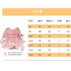 Vestido infantil, vestido chemise, vestido de manga comprida para bebê menina, gola de renda estilosa, primavera e outono 2021, estilo coreano para meninas pequenas