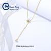 Colar Pequeno de Pérola com Borla para Mulheres Prata de Lei S925 Luxo Leve Colar de Alta Qualidade Corrente Redonda Contas Ouro