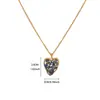 Collar de mariposa con goteo de aceite, no se decolora, joyería de lujo ligero de nicho de verano para mujer, regalo, joyería de acero inoxidable al por mayor