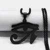 Bestseller transfronterizo: Collar del Ojo de Horus egipcio, joyería de acero inoxidable punk hip-hop para hombre, joyería nicho de moda