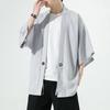 2023 Estilo Chino Verano Ropa Protectora Solar Cárdigan talla grande Suelto Manga Corta Ropa Protectora Solar Cortavientos de Siete Mangas para Hombre para Correr Moderno