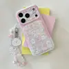 Capa de celular Ji Yi com padrão de desenho animado de tela cheia adequada para Apple 17PROMAX, iPhone 18, 16 com corrente para pendurar, 15 fofo