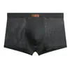 Ropa interior de malla de color liso de seda de hielo para hombre Huajielong al por mayor, boxers transpirables de cintura media para hombre, disponibles para dropshipping