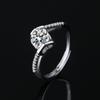 Suministro Mayorista Transfronterizo de Anillos de Compromiso de Diamante para Mujeres, Seis Garras 2 Quilates Ocho Corazones y Ocho Flechas Anillos de Diamante de Lujo Ligero para Pareja