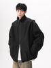 Chaqueta Funcional de Cuello Vertical Estilo Americano para Hombre Primavera Holgada de Alta Gama Plisada para Trabajo Rufián Guapo Chaqueta Blanco Cremoso