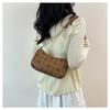 Bolsa pequena de flor velha feminina 2024 nova bolsa de axila estampada xadrez vintage bolsa de axila estilo all-match casual pequena bolsa quadrada