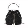Xiaorui Bolsillo Dorado Nueva Moda Textil 2022 Bolso Cubo Bolso Pequeño Portátil Bolso de Mujer Estilo Occidental Bolso de Hombro de Verano
