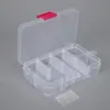Caja de Almacenamiento Transparente de Plástico Desmontable Larga de 8 Compartimentos, Caja de Componentes Electrónicos Multicompartimento, Ferretería, Papelería, Equipo de Pesca, Caja Organizadora de Cuentas