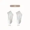 Calcetines Blancos y Negros para Hombres y Mujeres, Calcetines de Media Pantorrilla para Primavera y Otoño, Calcetines de Algodón Transpirables de Color Sólido, Calcetines Deportivos para Parejas, Calcetines Cortos de Verano al por Mayor