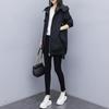 Gabardina con Forro Estilo Coreano para Primavera y Otoño 2026, Color Caqui, Holgada, Casual, con Capucha, para Mujer, Chaqueta Elegante Negra de Longitud Media