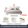 Tongyute 2026 Estilo Francés Color Crema Lujo Ligero Moderno Forma de Ola Doble Recámara Principal Cama de Boda Grande de Gama Alta Cama de Cuero