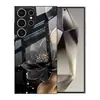Adecuado para funda de teléfono Samsung S26ULTRA, funda protectora de loto negro S24, funda de cristal templado A57, A07 polvo dorado