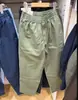 Ropa Masculina Japonesa 2026 Primavera/Verano Nuevo Cintura Elástica Mezcla de Algodón y Lino Cortos Pierna Recta Casual Pantalones 482258