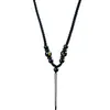 Cordón Tejido Hecho a Mano de Oro y Jade para Colgante de Mujer, Cordón para Collar con Colgante de Ágata de los Doce Signos del Zodiaco para Hombre