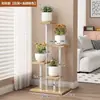 Soporte de Piso para Flores para Sala de Estar Balcón, Estante de Hierro para Macetas, Soporte Moderno Minimalista para Plantas Verdes, Soporte Multinivel para Macetas de Interior