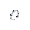 Plata de Ley 925 Diseño Nicho Coreano Piedra Ojo de Gato de Color Amor Anillo de Bambú Moda Femenina Anillo de Dedo Distintivo