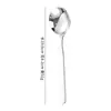 Cuchara de Acero Inoxidable 316 Cuchara de Postre Tenedor Dos en Uno Cuchara para Ensalada Cuchara Redonda Cabeza Cuadrada Cuchara para Comer Cuchara de Mesa de Acero Inoxidable