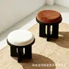 Mesa lateral de sofá para sala de estar estilo luxo leve banqueta penteadeira para quarto banqueta de maquiagem banqueta de madeira maciça para casa