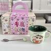Taza de Cerámica Linda Crayon Shin Vaso de Agua para Niños con Escala Taza para Café en Pareja Desayuno Regalo de Cumpleaños