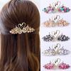 Horquilla de strass con forma de cisne clip trasero para la cabeza tocado pinza para el pelo clip superior para el pelo placa pinza de resorte para el pelo accesorios para el pelo de temperamento