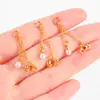 Accesorios de Cadena con Recubrimiento de Cobre que Conservan el Color Más Vendidos en Amazon Cadena Media para Cola de Cadena DIY Princesa Perla Corindón Rojo-Verde