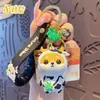 Baimao Original Desenho Animado Doze Signos Chaveiro Coelho Fofo e Requintado Chaveiro Shiba Inu Pingente para Mochila Escolar de Casal