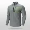 Sudadera de punto con cuello alto y media cremallera para hombre, para primavera y otoño, deportes al aire libre y ocio, manga larga, color liso, top cálido