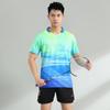Traje de Bádminton Nuevo 2023 Traje para Hombre y Mujer Tenis de Mesa Manga Corta Secado Rápido Primavera y Verano Traje Deportivo de Entrenamiento para Correr