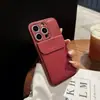 Textura de Couro Adequada para Capa de Celular Apple 17 com Suporte e Porta-Cartões, Capa Protetora Simples para iPhone 18 Pro Max