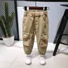 Pantalones de primavera para niño, overol coreano de moda, pantalones casuales guapos de estilo occidental, primavera y otoño zy3401
