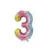 Globos Digitales de 32 pulgadas Empacados Individualmente, Decoraciones de Cumpleaños Versión Americana, Globos Decorativos Flotantes de Papel de Aluminio con Helio