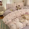 Juego de Ropa de Cama de Gasa de Doble Capa Clase A para Niños de Cuatro Piezas Modelo Nuevo 2025 Funda de Edredón Individual para Dormitorio Estudiantil Juego de Tres Piezas 3