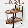 Mesa de centro pequeña móvil con ruedas, mesa auxiliar para sofá de sala de estar, minimesa pequeña con estante de almacenamiento y carrito de comedor de estilo nórdico.