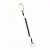 Cable de acero con mosquetón, popular en AliExpress, cordón retráctil portátil para llaves anti-pérdida, cuerda anti-pérdida para equipo de pesca